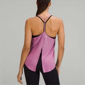 Lululemon Women's Modal-Silk Yoga Tank Top Tie Back Athletic Velvet Dust Size 6